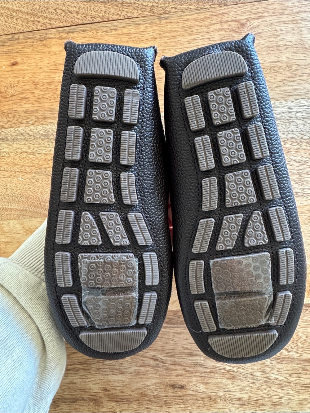 Janie and Jack Dark Brown Pebbled Leather Slip-On Loafers - Picture 3 of 3